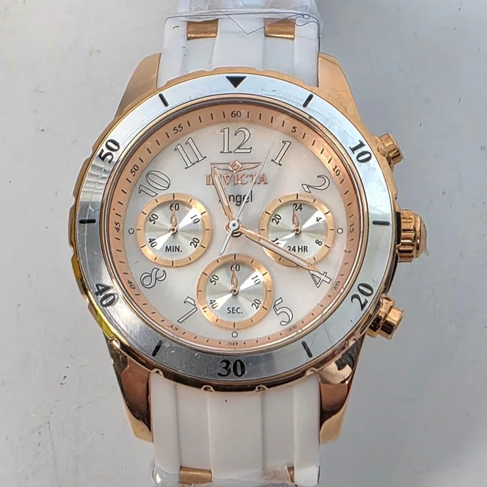 Invicta Angel Women's Watch - 40mm. Rose Gold. White